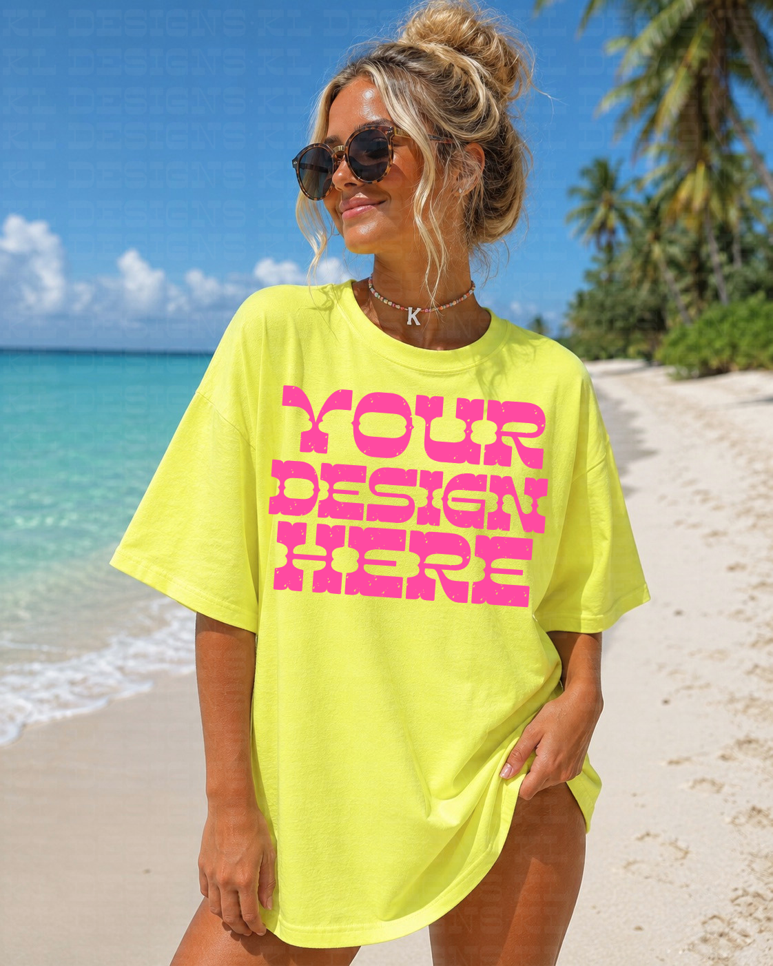 Comfort Colors Beachy Oversized Tee Mockup Bundle
