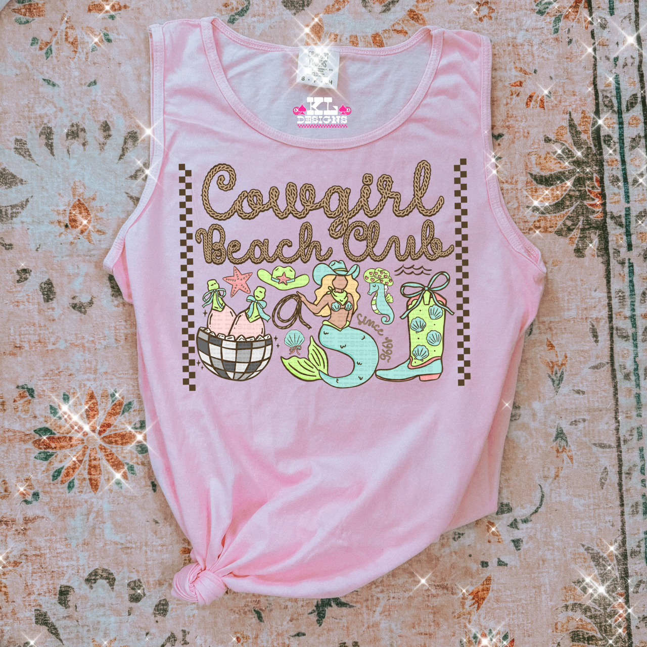 Cowgirl Beach Club Collage Tank