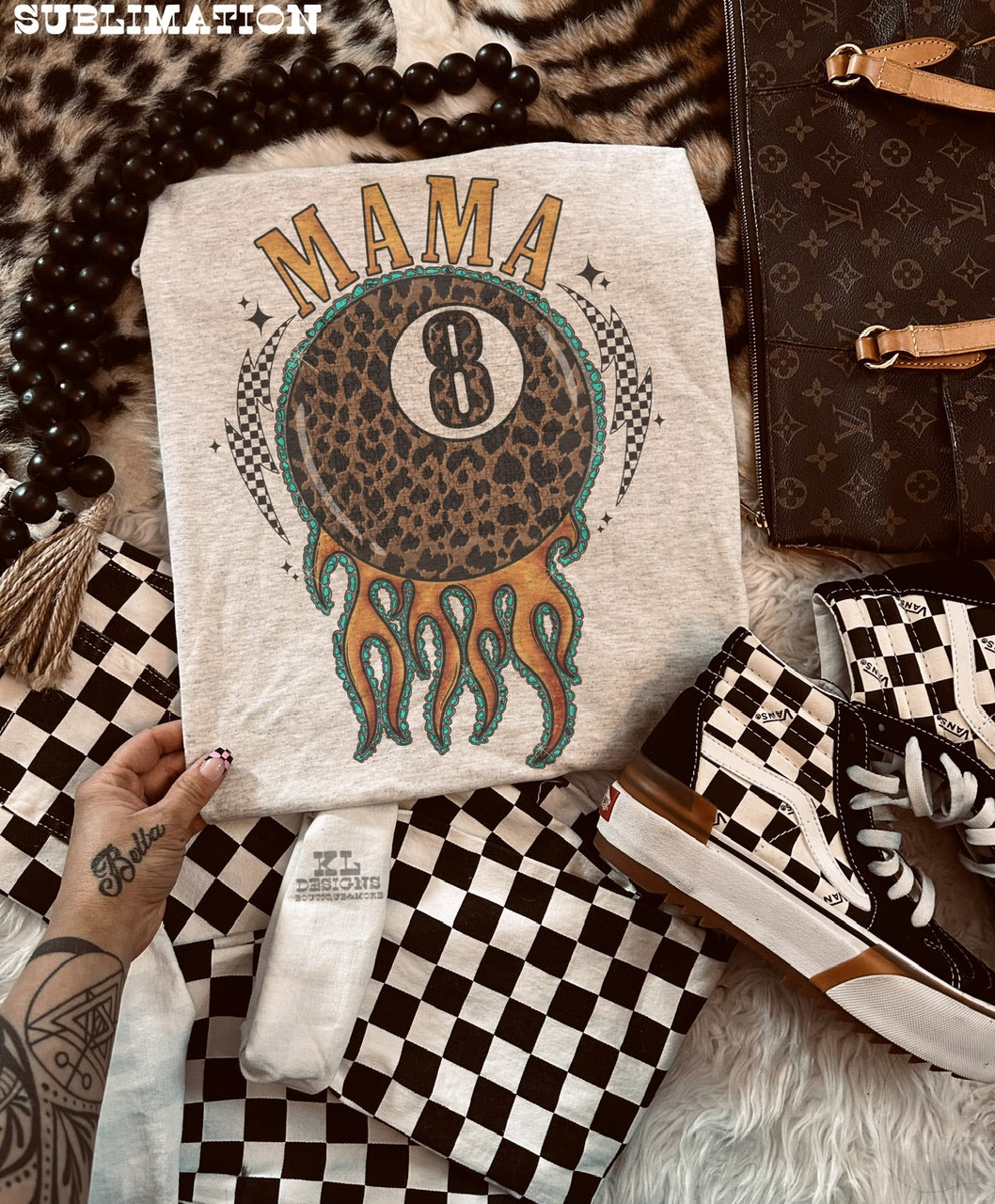 Leopard & Stones Mama Flamin’ 8 Ball