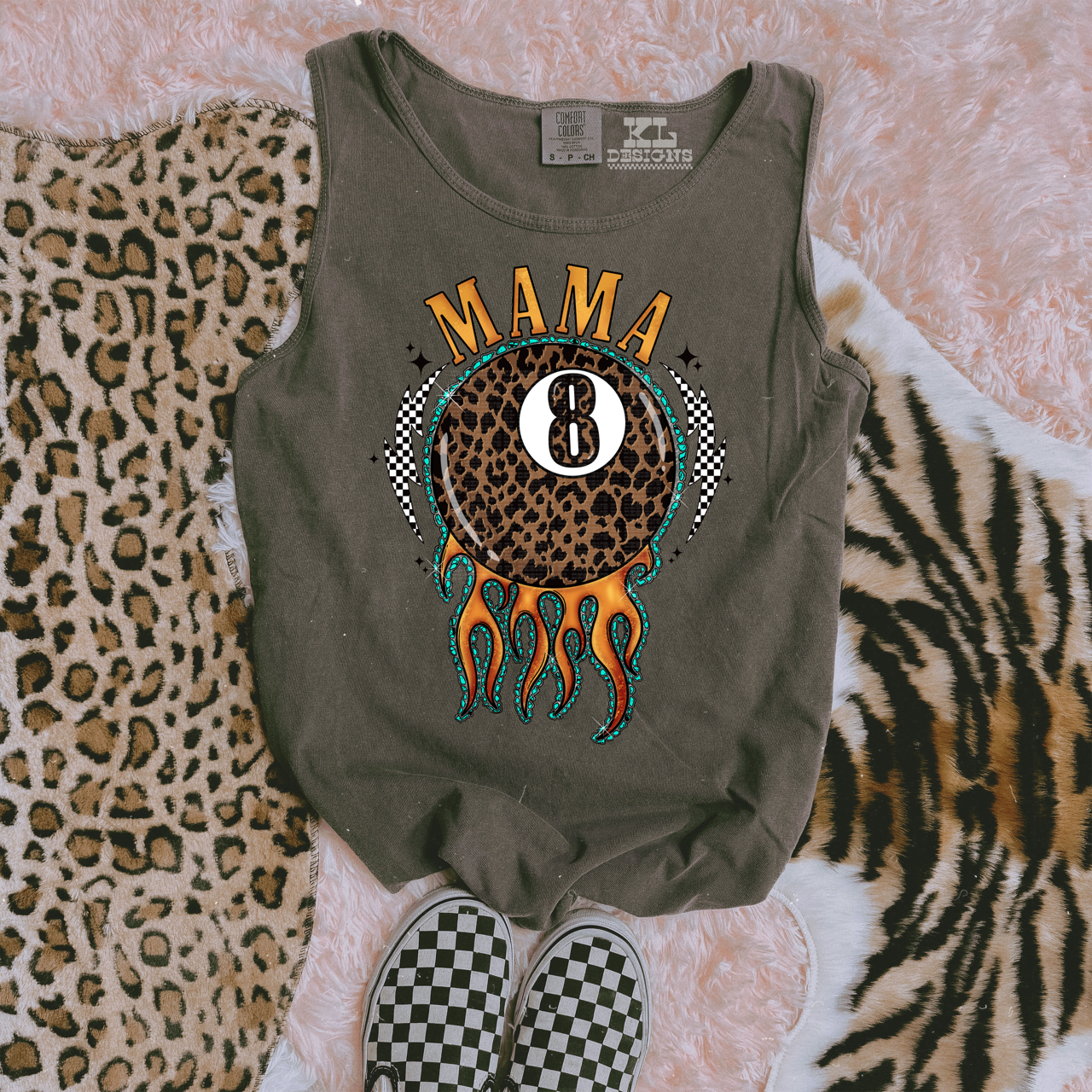 Leopard & Stones Mama Flamin’ 8 Ball
