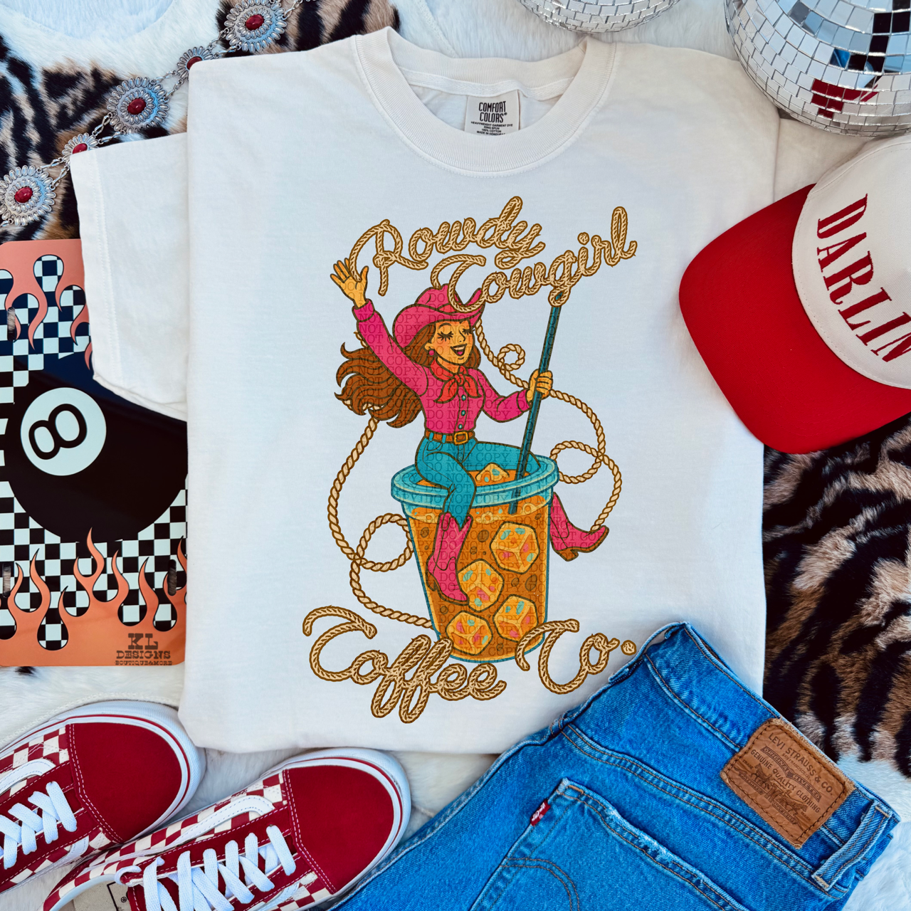 Vintage Rowdy Cowgirl Iced Coffee | Digital Download