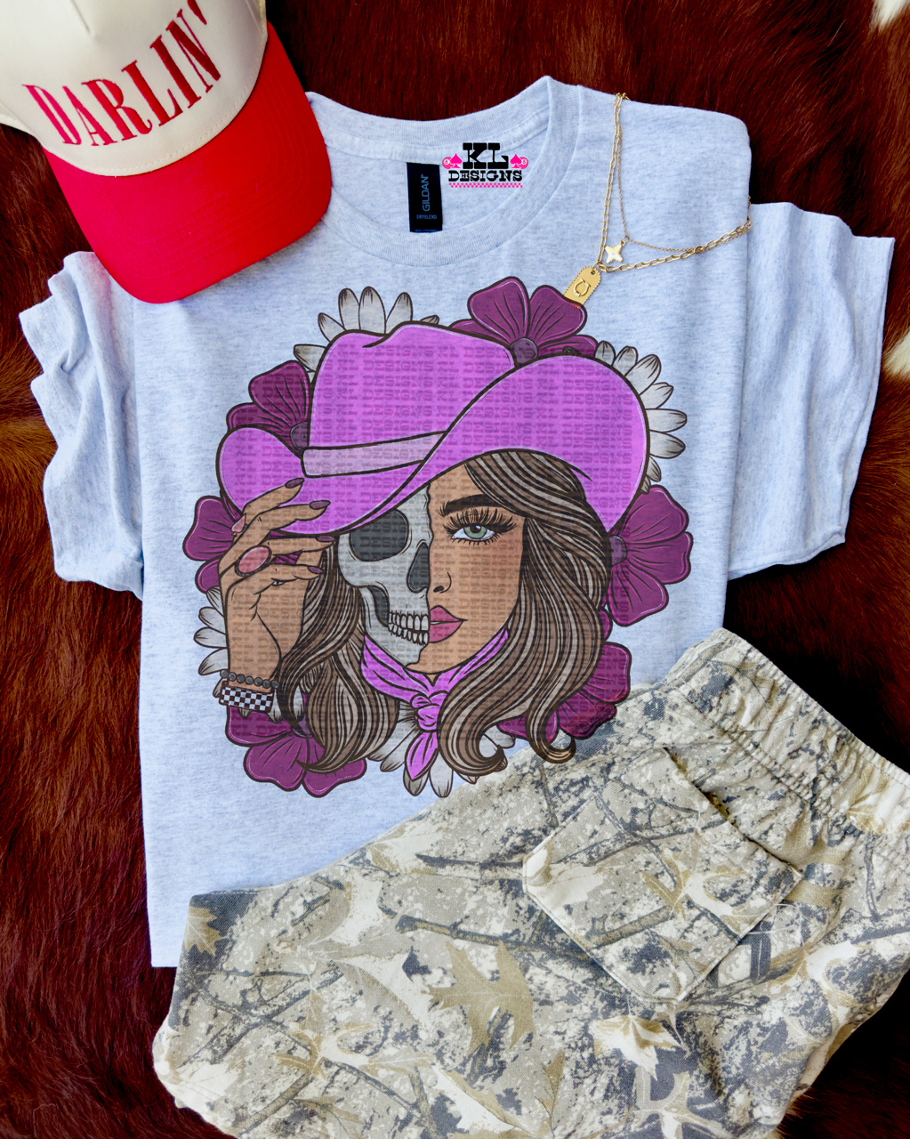 Bury Me In Pink Floral Cowgirl