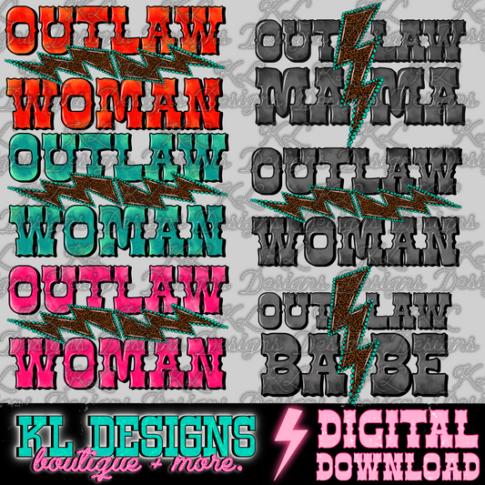 Out Law Leopard Bolt BUNDLE | Digital Download
