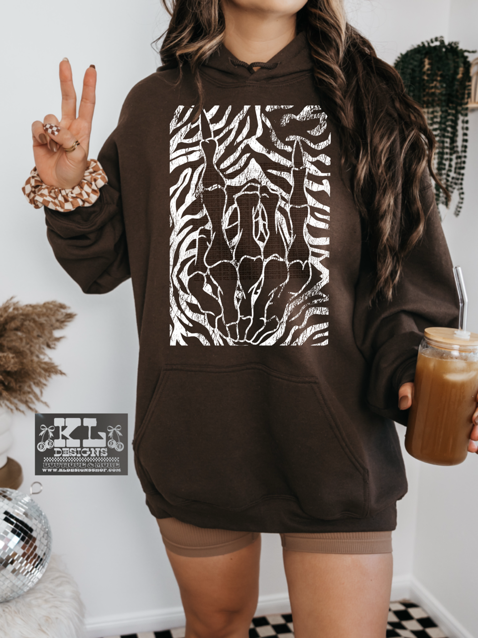 White Distressed Rock On Zebra