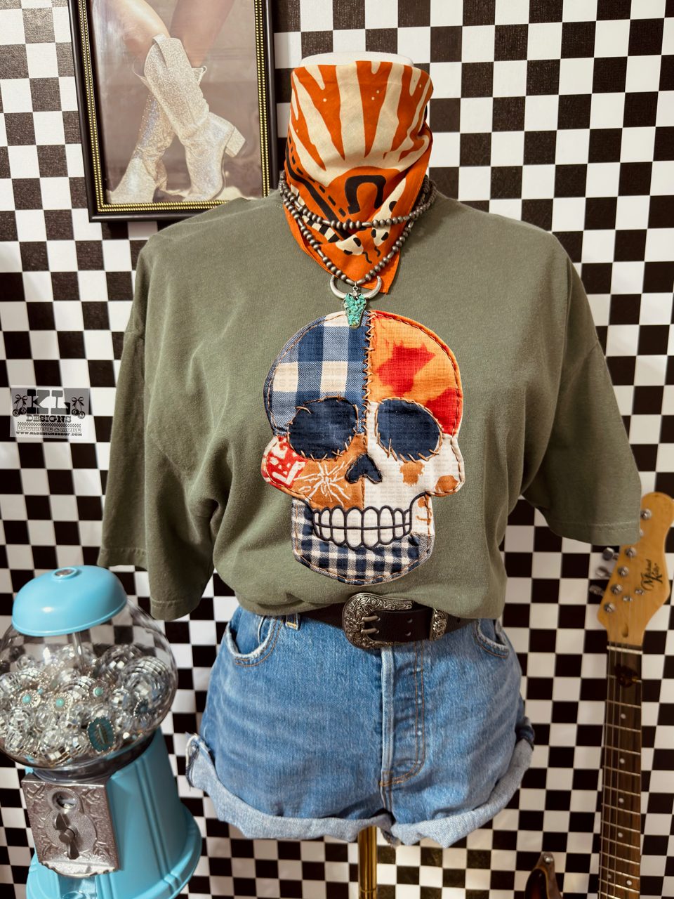 Faux Patchwork Skull