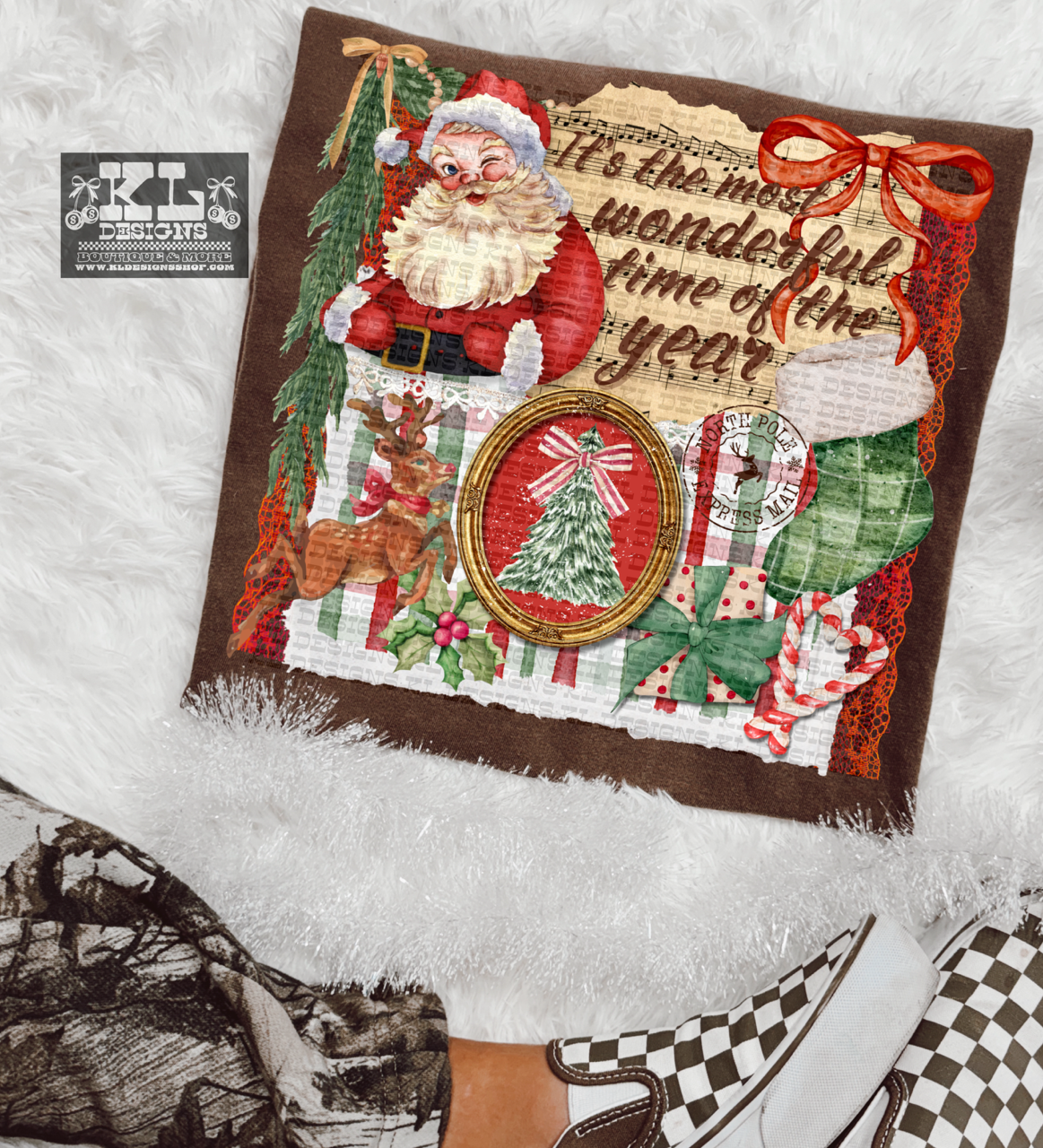 Vintage Christmas Time Of Year Collage | Digital Download