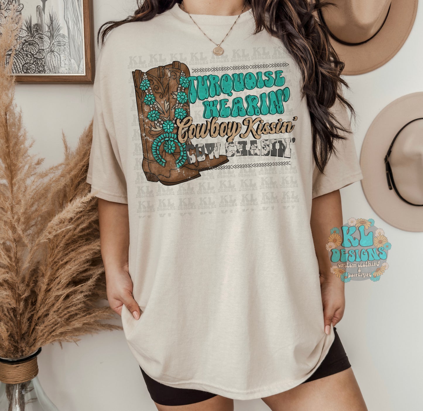 Turquoise Wearin Cowboy Kissin