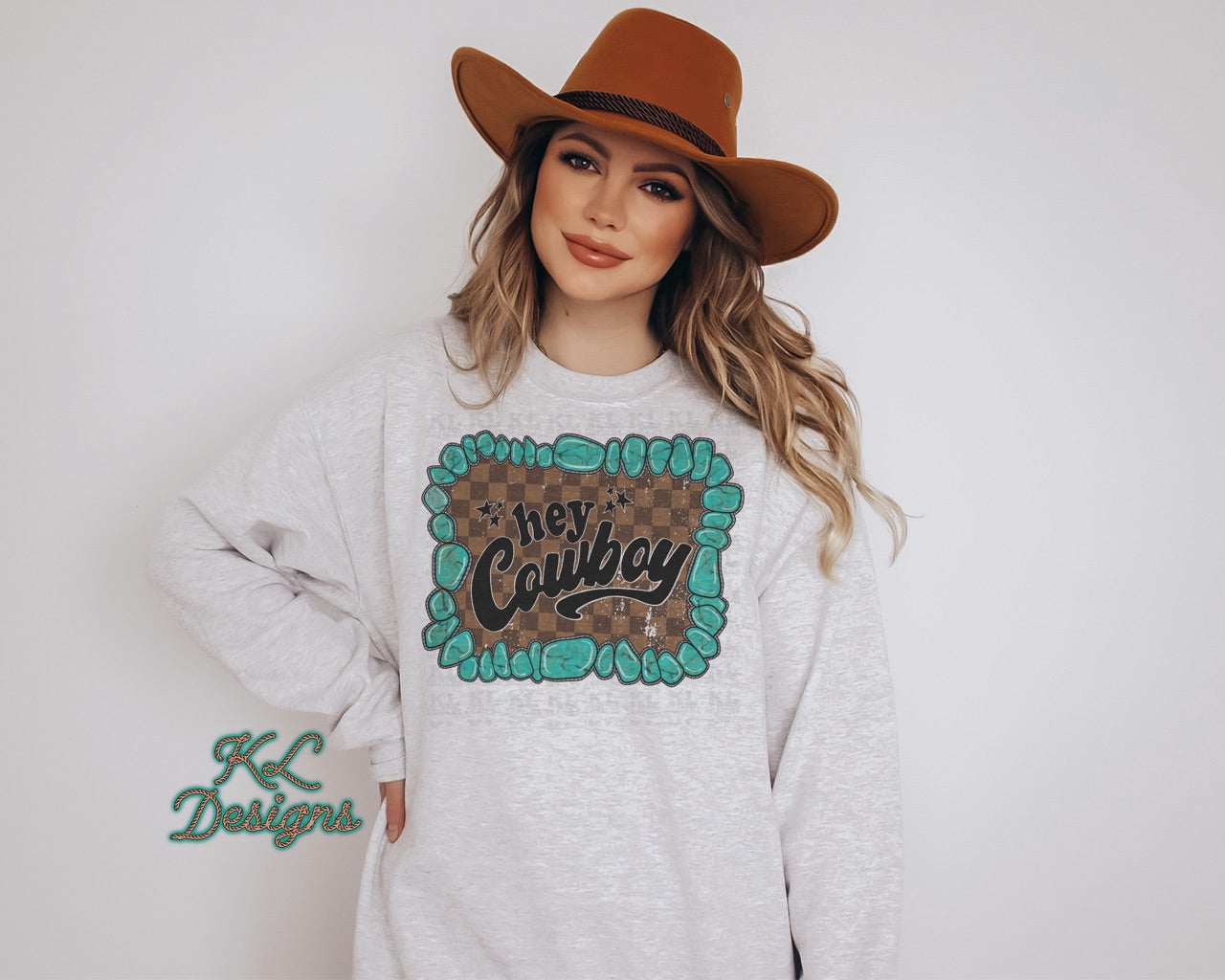 Hey Cowboy Tuquoise & Checkered