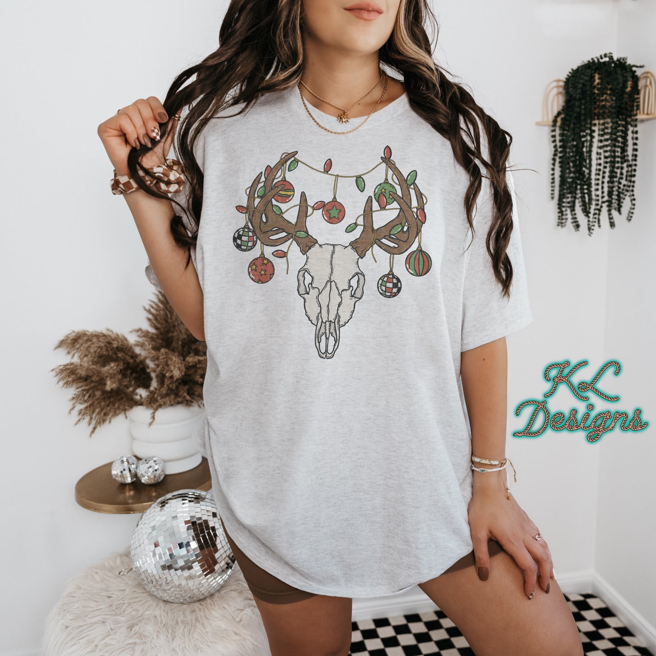 Christmas Deer Skull