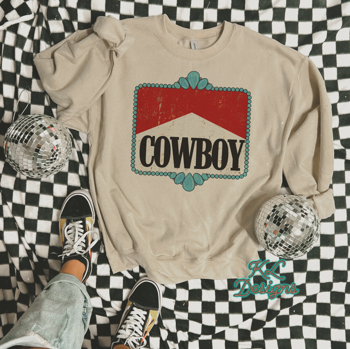 Turquoise/Red Cowboy