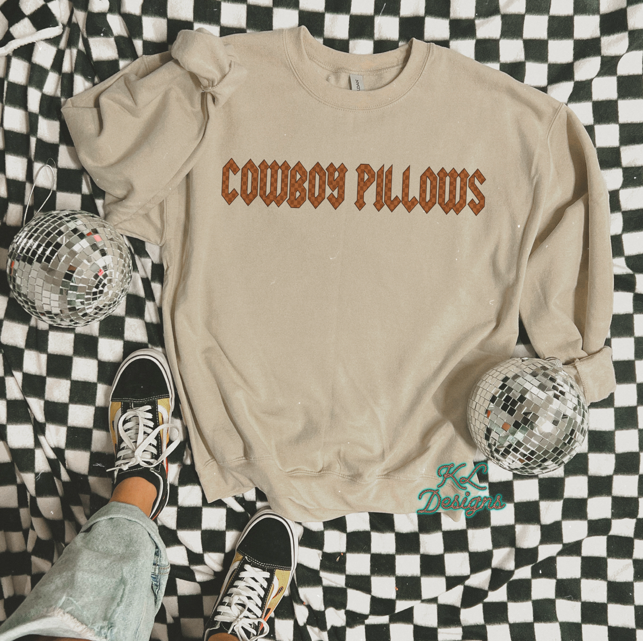 Checkered Pillow Western - sublimation