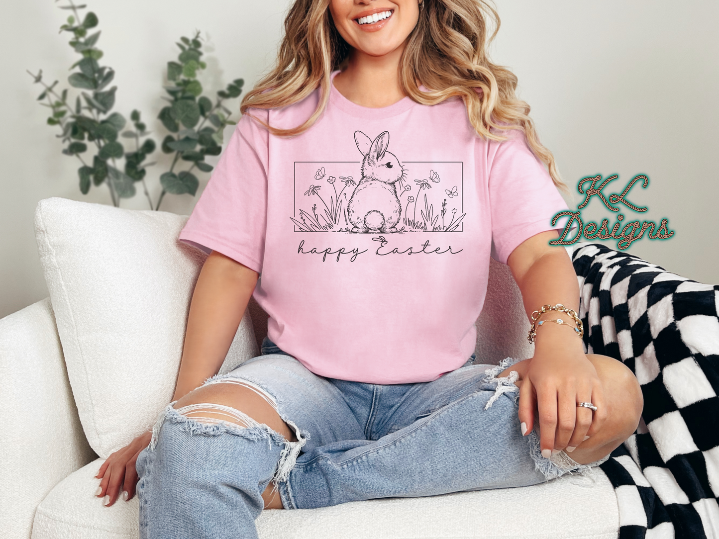Simple Happy Easter Bunny