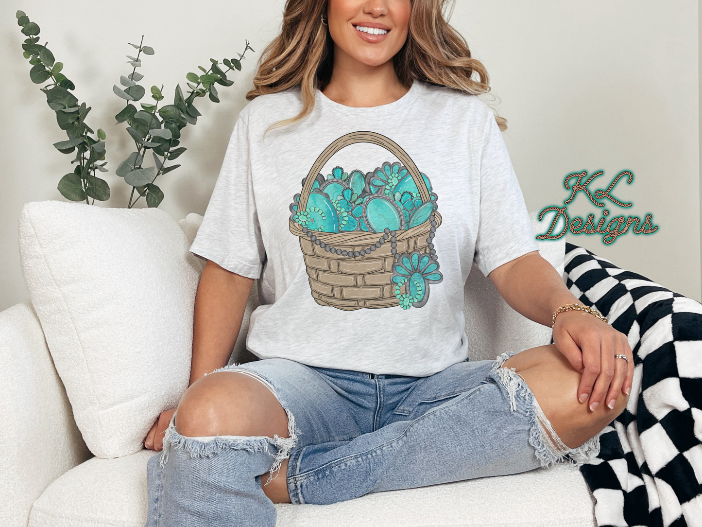 Turquoise Easter Basket