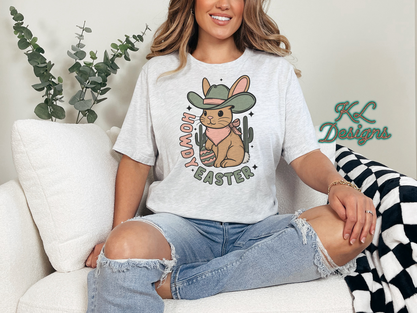 Cactus Howdy Easter Bunny