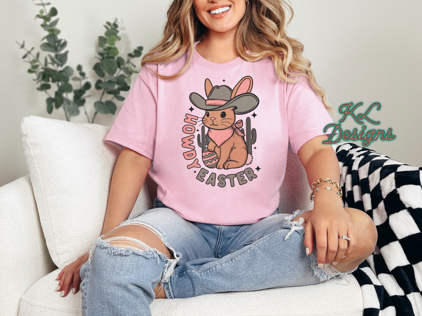 Cactus Howdy Easter Bunny