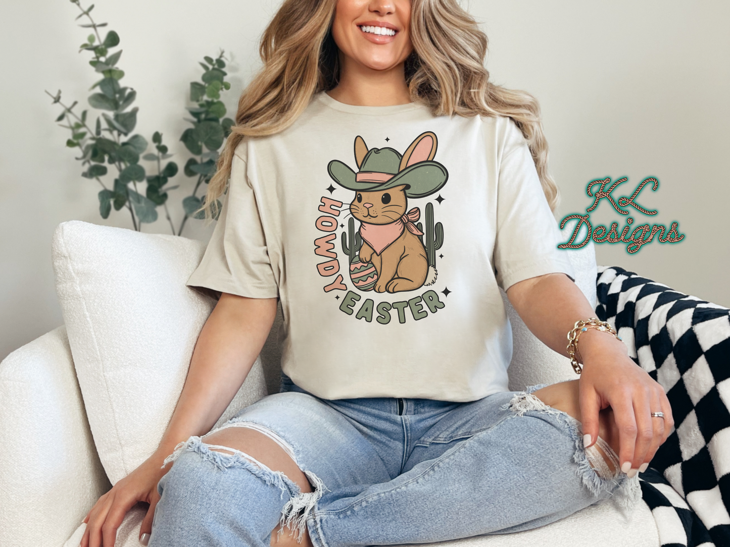 Cactus Howdy Easter Bunny