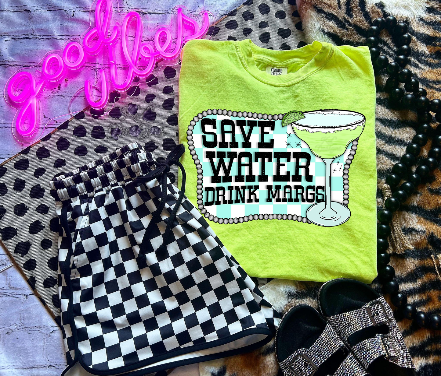 Drink Margs Checkered - Preorder