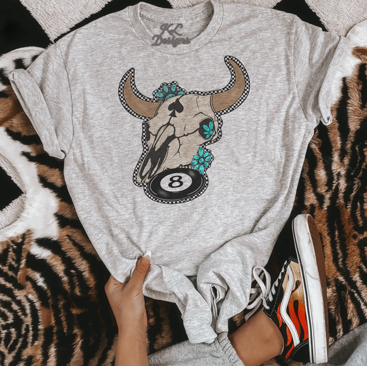 8 Ball Bull Skull