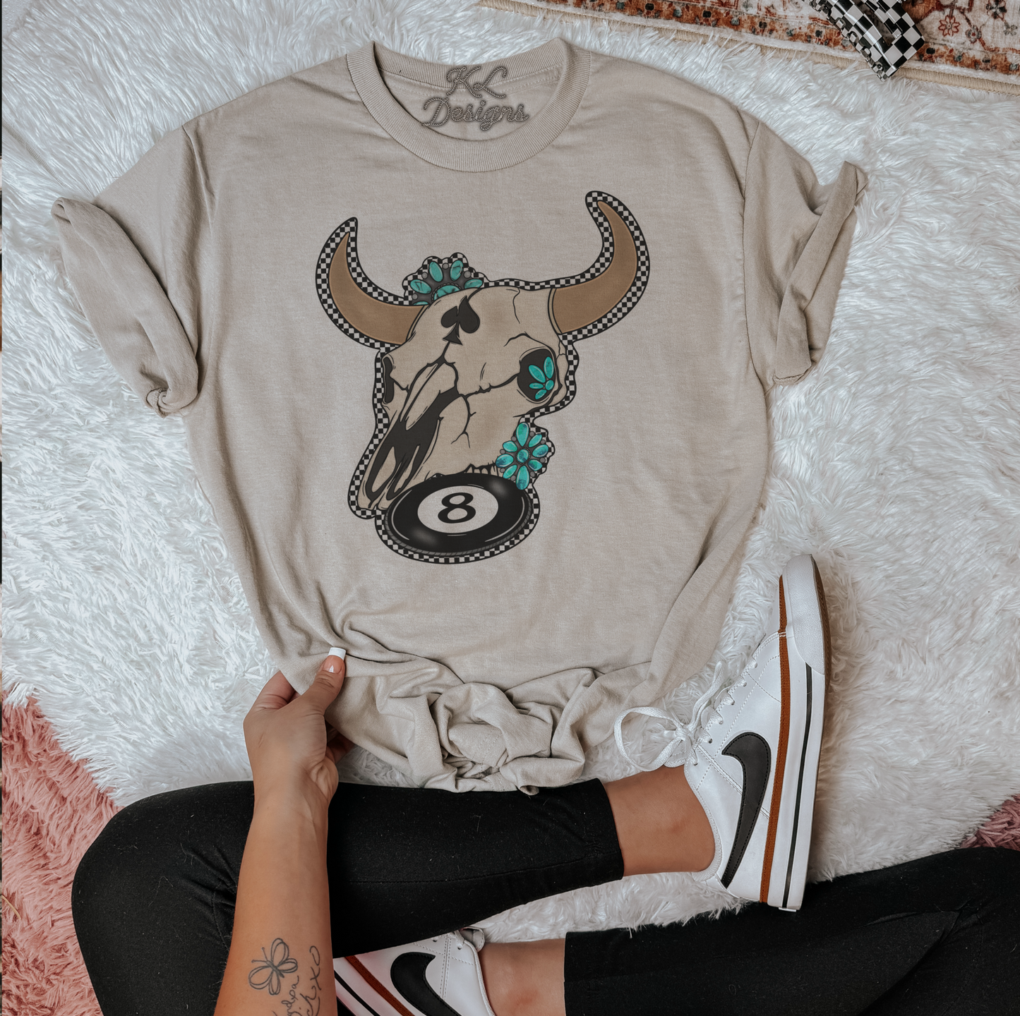 8 Ball Bull Skull
