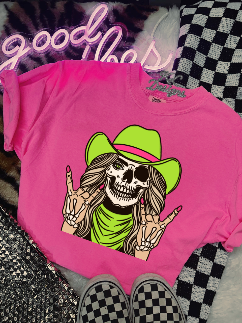 Pink&Green Skellie Cowgirl (preorder)