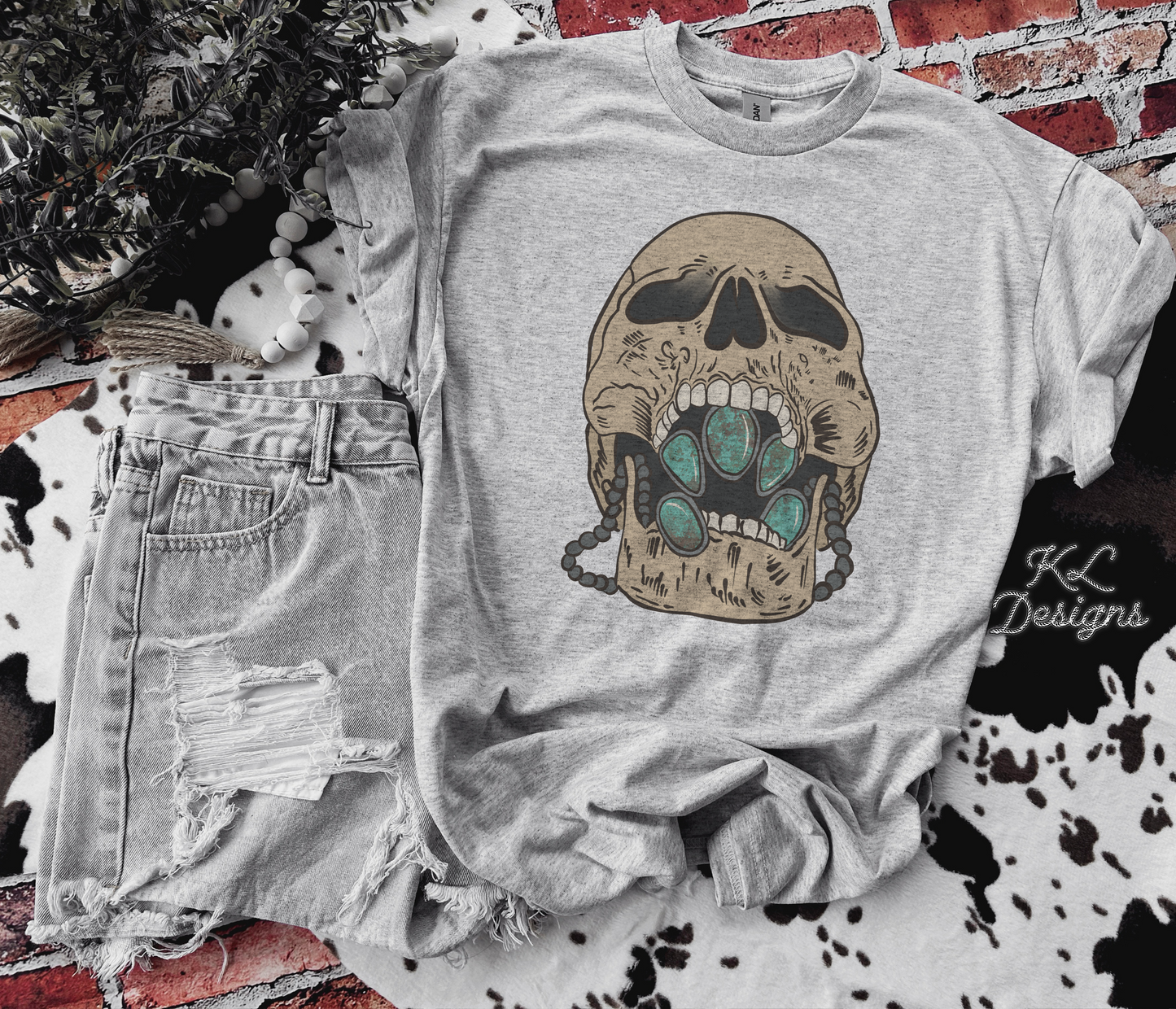 Til Death Turquoise Skull (sublimation)