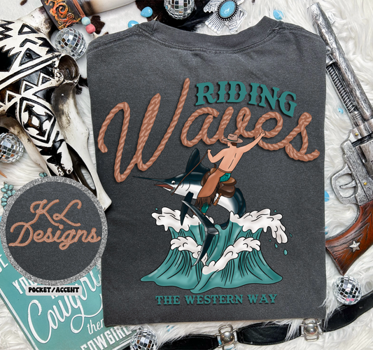 Riding Waves The Western Way - Front & Back (preorder) - KLD Exclusive