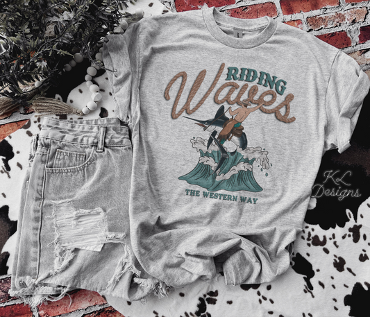 Riding Waves The Western Way (sublimation)