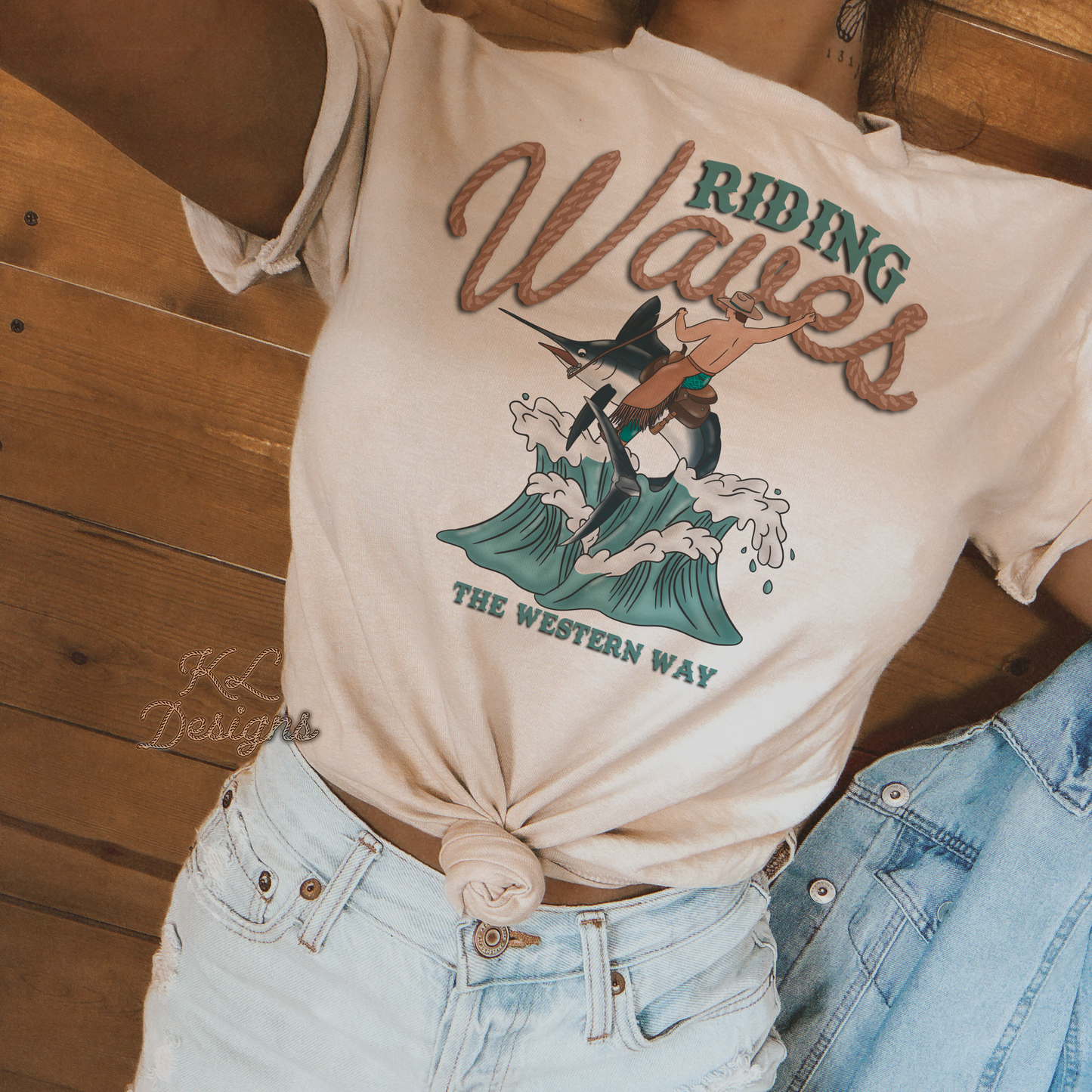 Riding Waves The Western Way (sublimation)