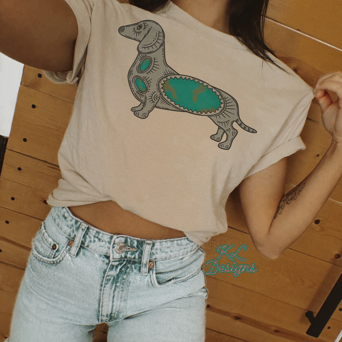 Turquoise Dachshund Jewel (sublimation)