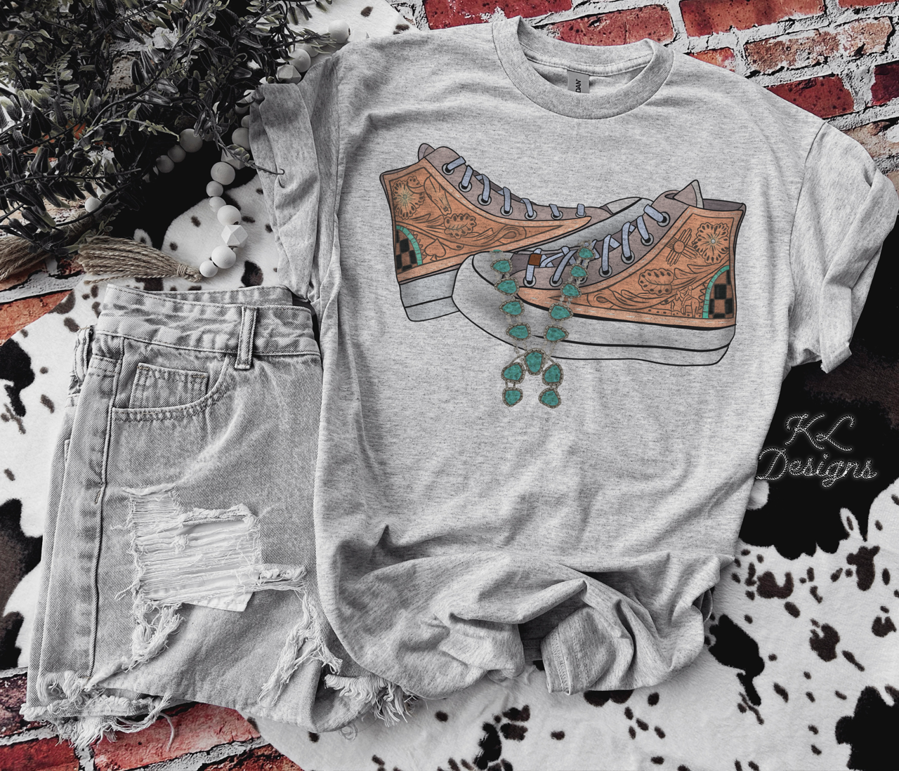 Leather & Turquoise Shoes (sublimation)
