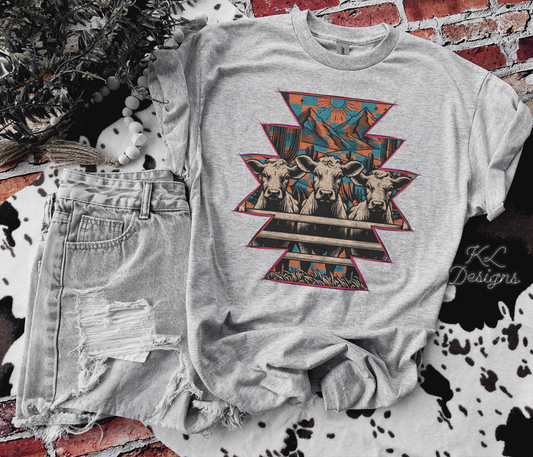 Checkered Aztec Cows (sublimation)