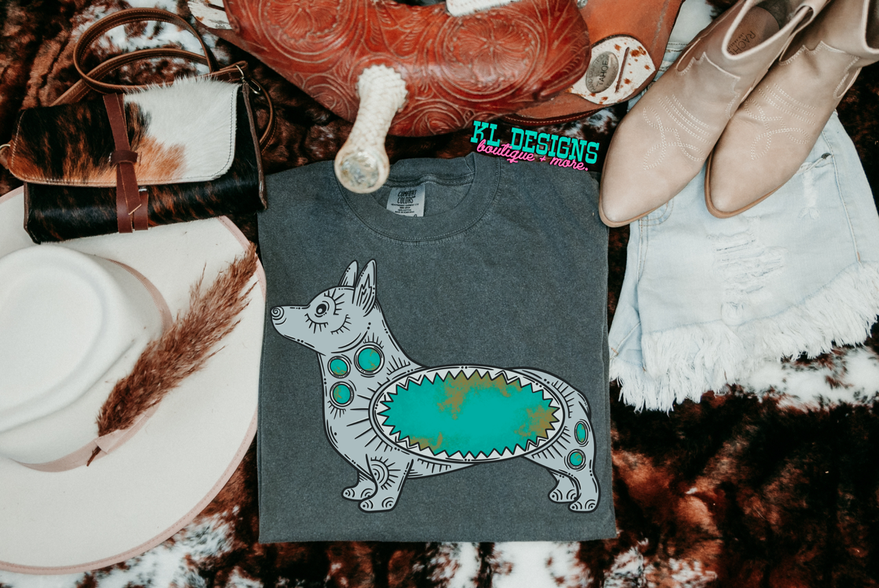 Turquoise Corgi Jewel (preorder)