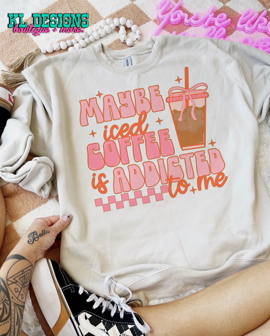 Maybe Iced Coffee Is Addicted To Me (sublimation)