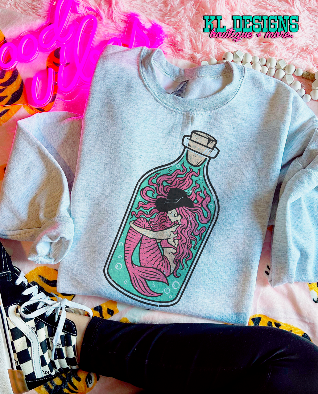 Cowgirl Mermaid Bottle (sublimation)
