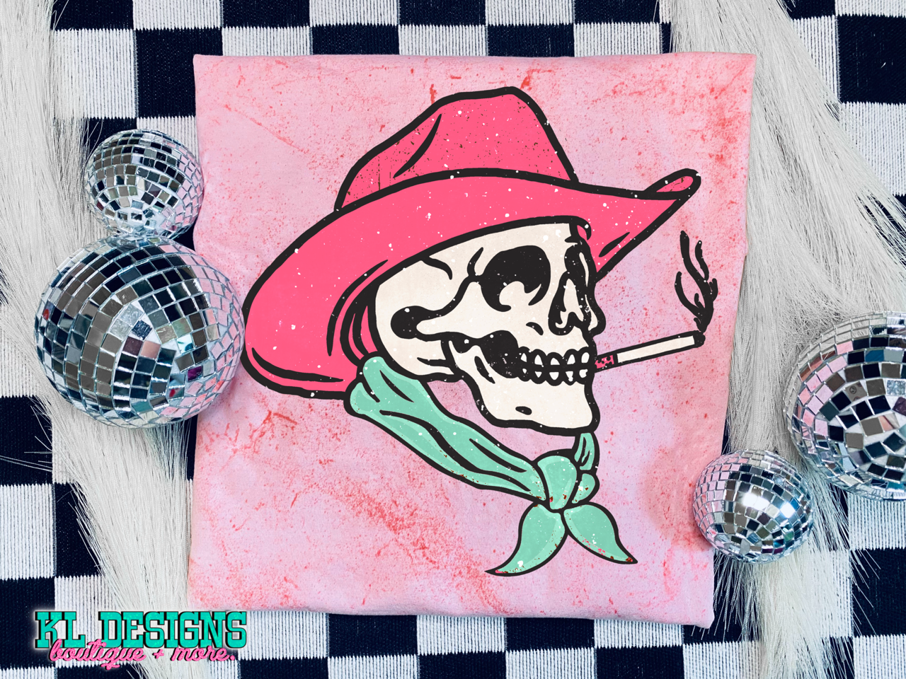 Pink Cowboy Smokin’ Skull (preorder)