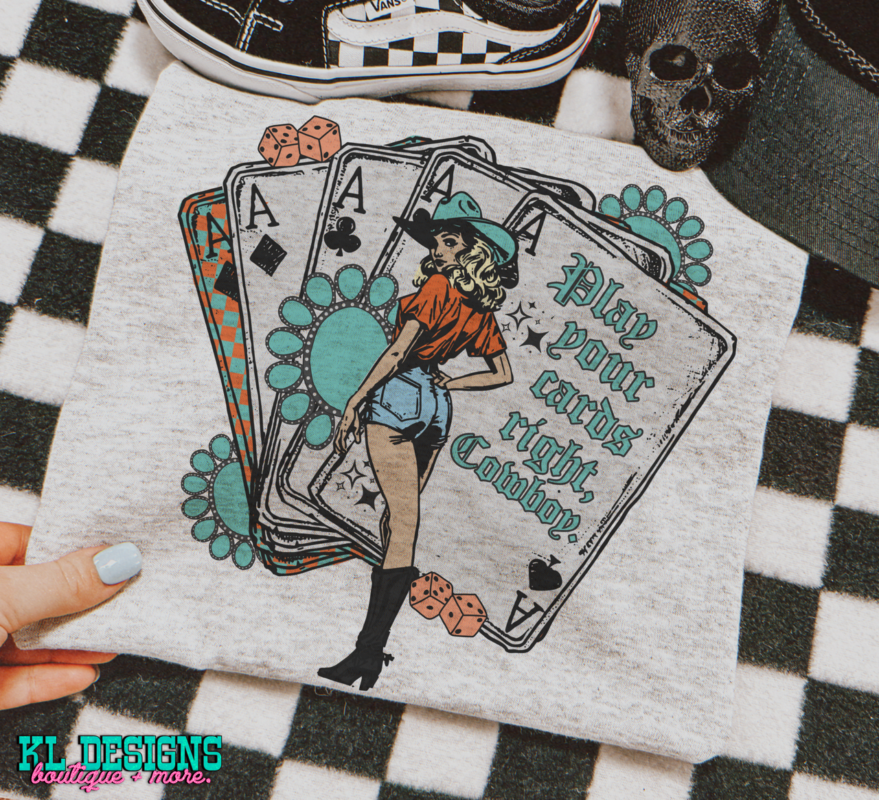 Grunge Play Your Cards Right (sublimation)