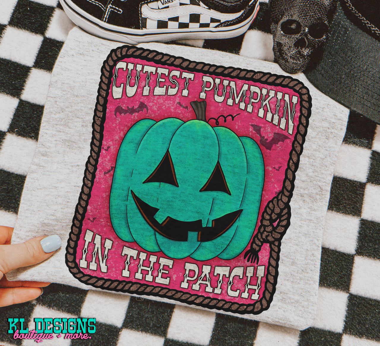 Cutest Pumpkin (blue pumpkin/pink) | Digital Download