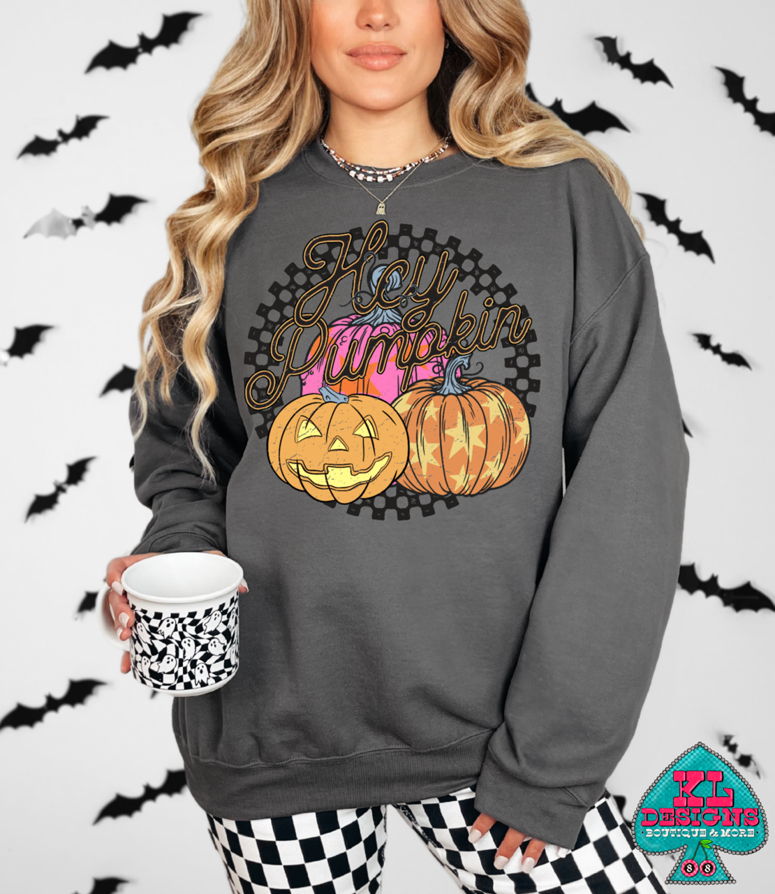 Checkered Hey Pumpkin Retro