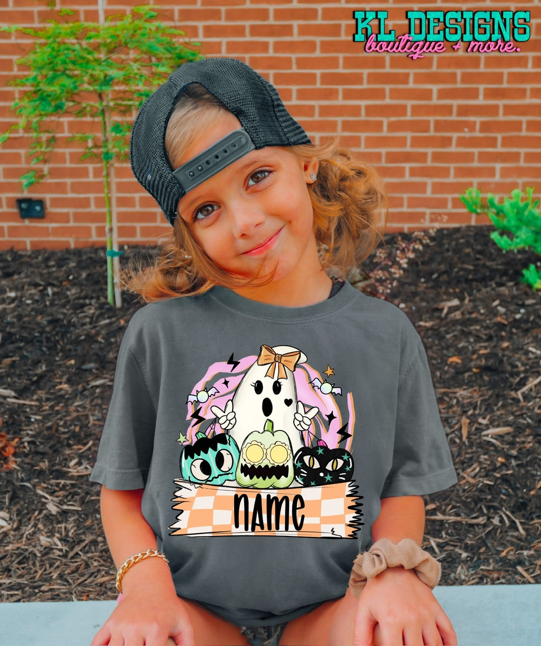 Retro Halloween Custom Name (Toddler/Youth)
