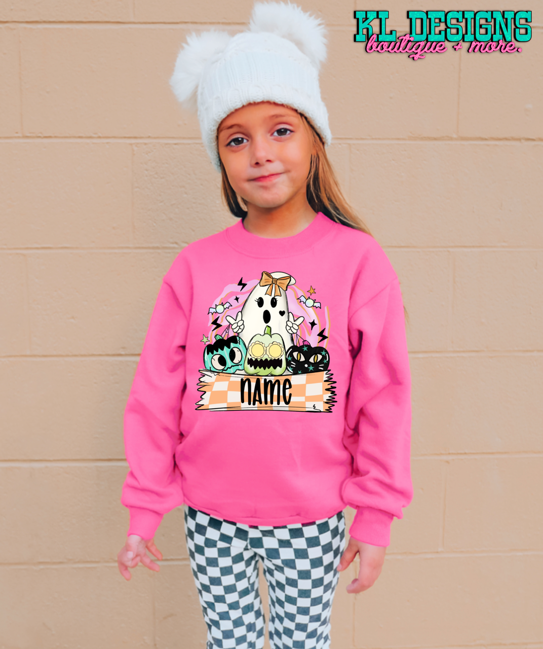 Retro Halloween Custom Name (Toddler/Youth)
