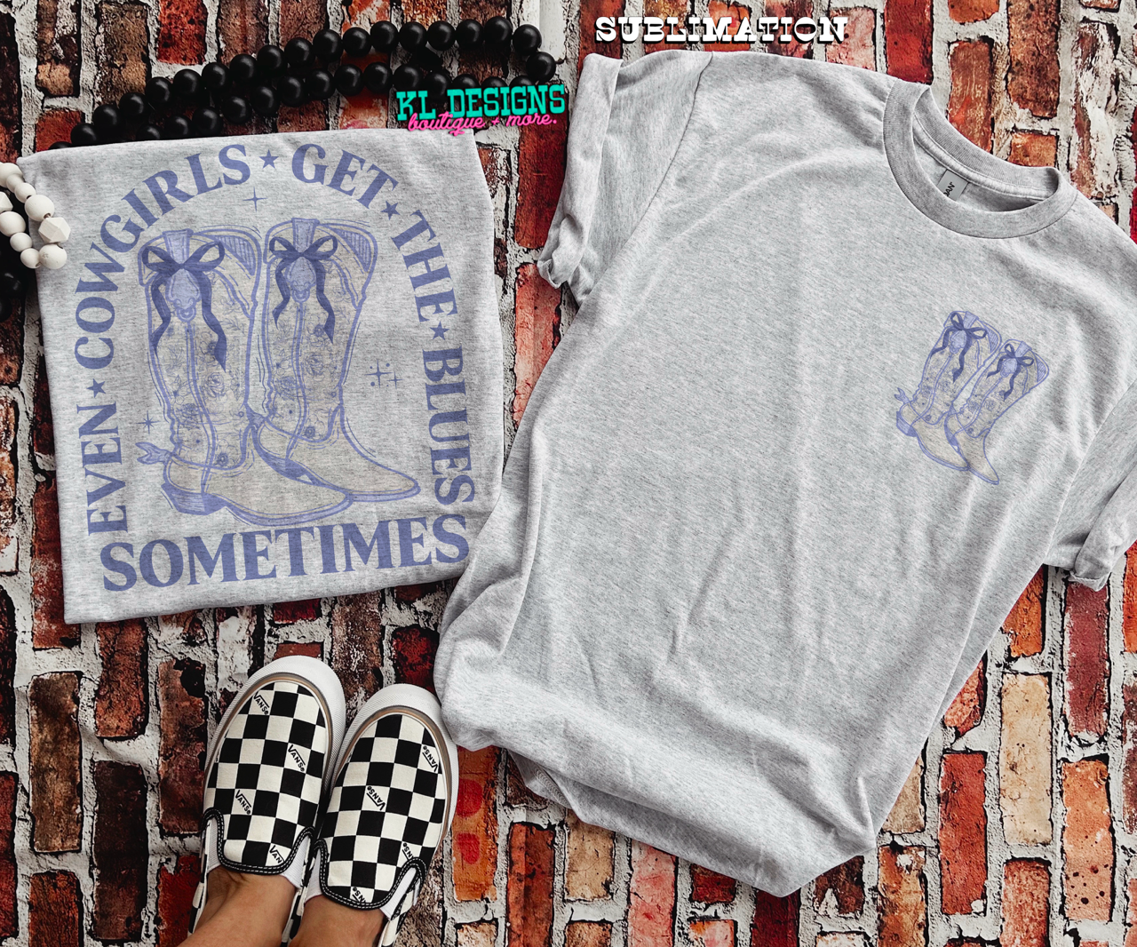Cowgirl Blues Boots (front&back)