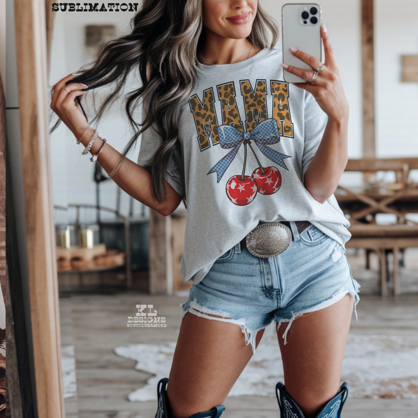 Leopard Mama Bow Star Cherries (wholesale)