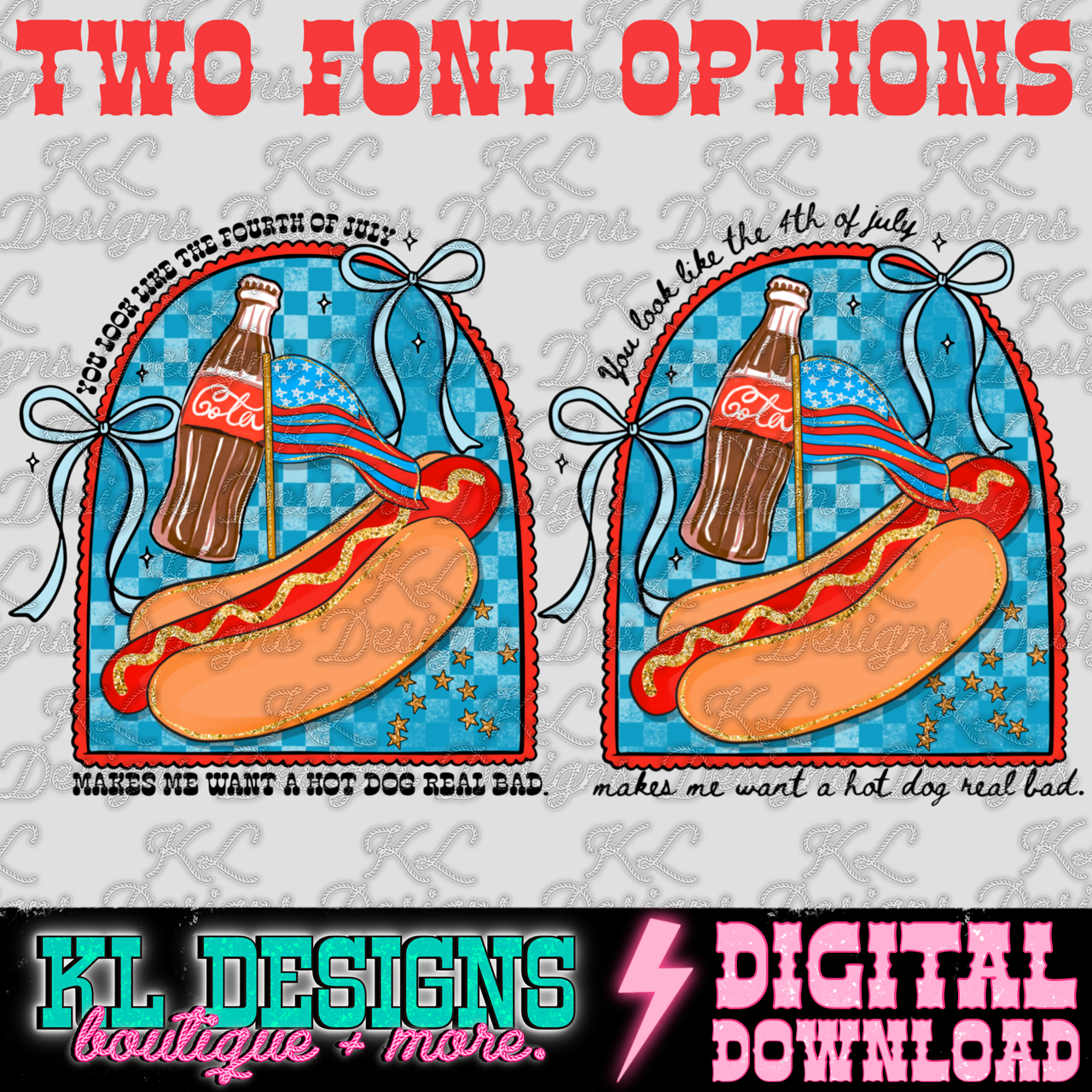 4th Of July Hot Dog Collage | Digital Download
