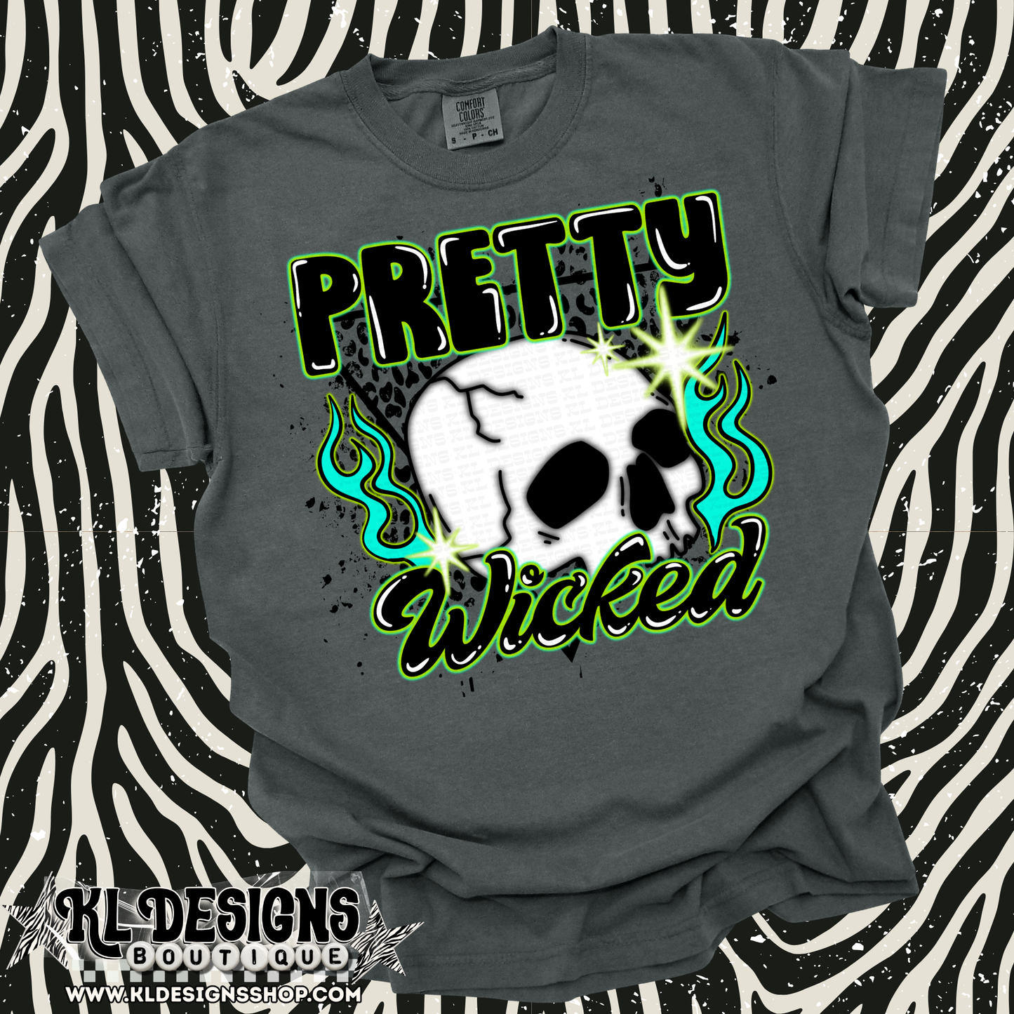 Pretty Wicked Skull Airbrush Effect