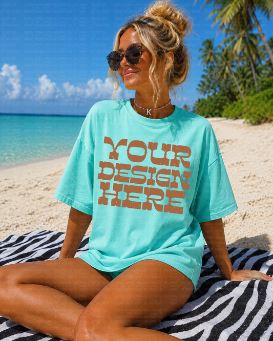 Island Reef Comfort Colors Mockup | Beachy Oversized