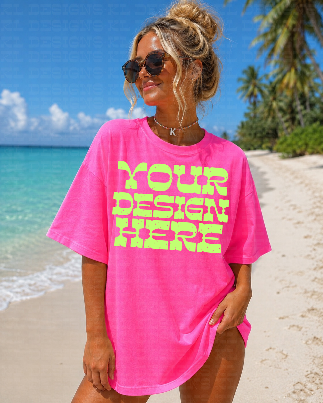 Comfort Colors Beachy Oversized Tee Mockup Bundle