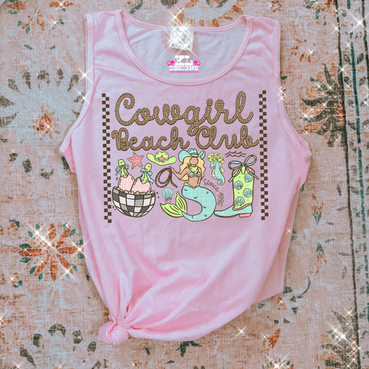 Cowgirl Beach Club Collage Tank