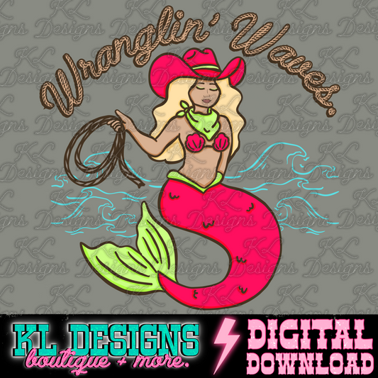 Wrang Waves Cowgirl - Pink | Digital Download