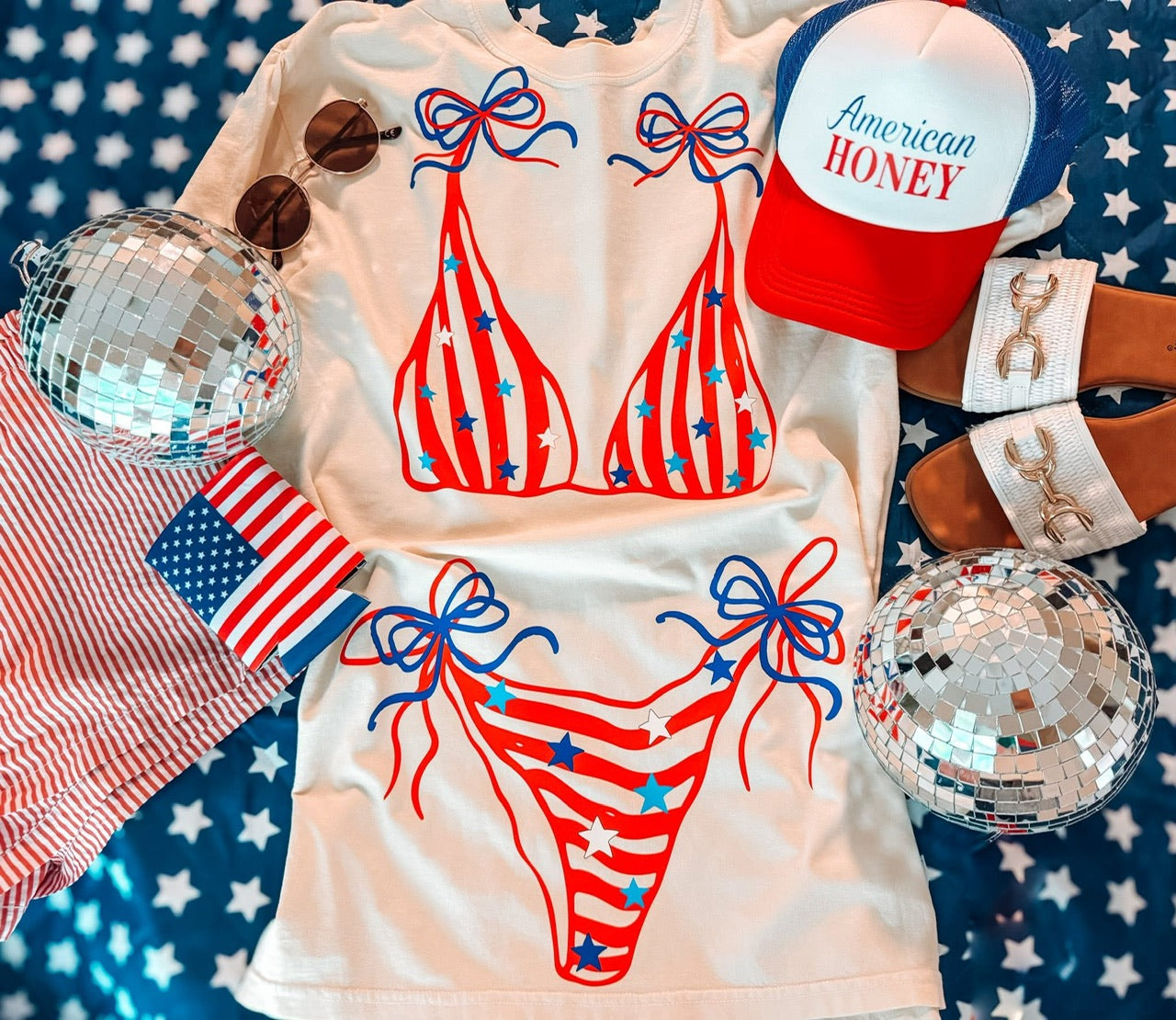 Stars & Stripes Bikini Tee