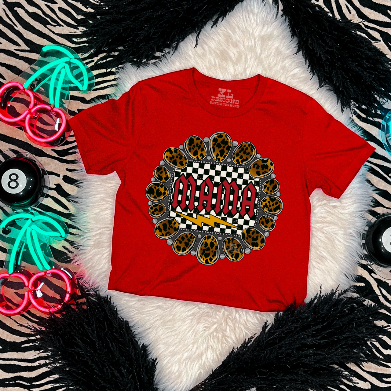 Leopard Checkered Mama Jewel